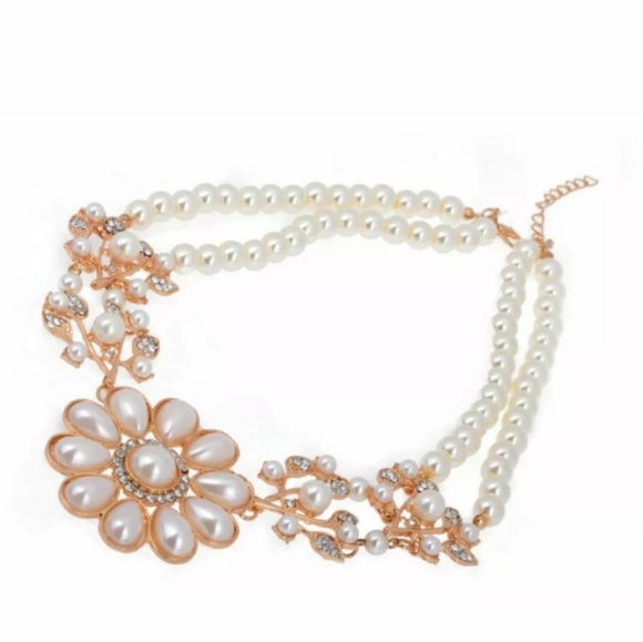 Multistrand  Pearl Statement Necklace - Picture 4 of 5